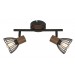 Спот DALIA 2xE14 черно + тъмно дърво 390x90x150mm Lightex