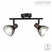 Спот DALIA 2xE14 черно + тъмно дърво 390x90x150mm Lightex