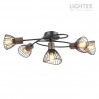 Спот DALIA  5xE14 черно + тъмно дърво 670x240x175mm Lightex