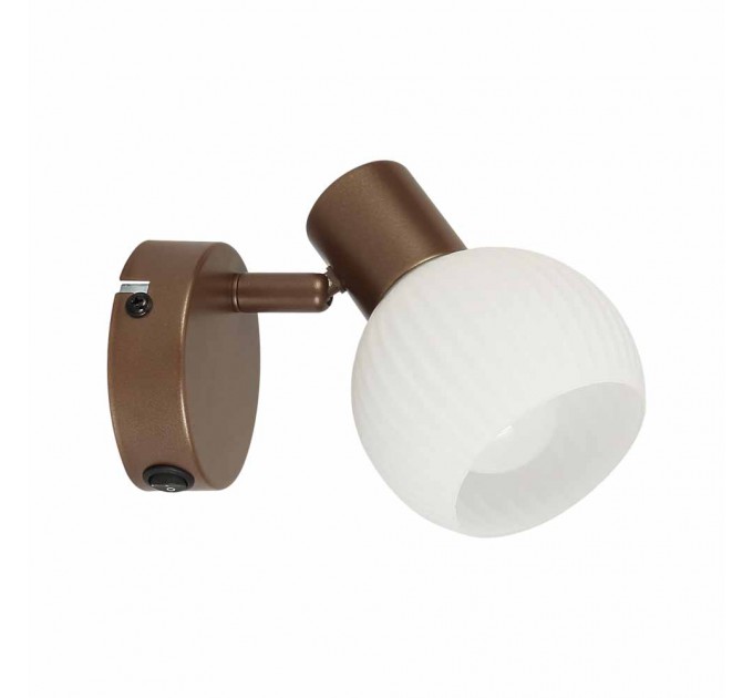 Аплик MOLINA 1xE14 кафяв с ключ 125x90x120mm Lightex