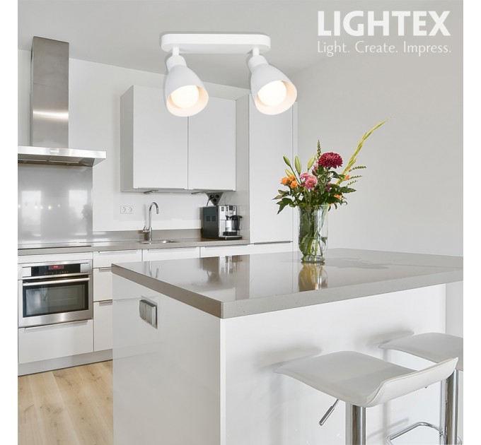 Спот IZOLA 2xE27 бял Lightex