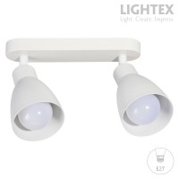 Спот IZOLA 2xE27 бял Lightex