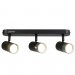 Спот OSKAR 3xGU10  черно+хром 380x55x25mm Lightex