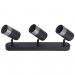 Спот OSKAR 3xGU10  черно+хром 380x55x25mm Lightex