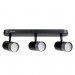 Спот OSKAR 3xGU10  черно+хром 380x55x25mm Lightex