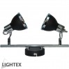 Спот JIA 2xGU10 черно+хром Lightex