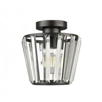 Плафон NEVA 1xЕ27 черен Lightex