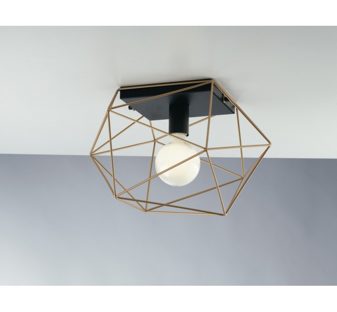 Плафон ABRAXAS 1XE27 40.5х29.5сm черно+злато Luce Design