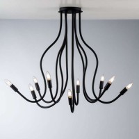 Полилей LOVER 9XE14 черен 150X120сm Luce Design