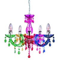 Полилей  HOUSTON 5XE14 цветен 44X42см Luce Design