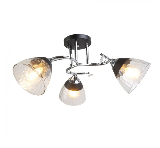 Полилей TELMA 3xE27  черно+хром  Lightex