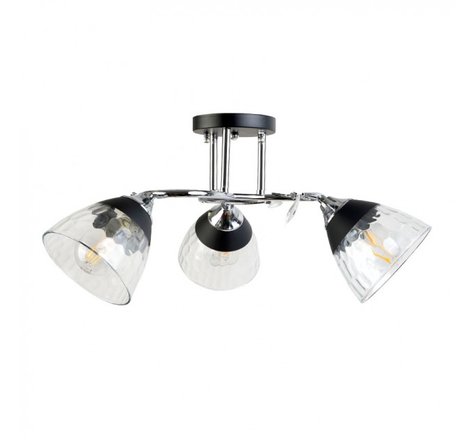 Полилей TELMA 3xE27  черно+хром  Lightex