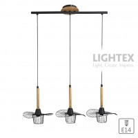 Пендел HOLLA 3xE14 черен 770x240x742mm Lightex