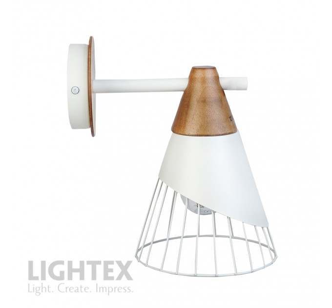 Аплик ABEL 1xE27 бял 175x250x263mm Lightex