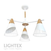 Полилей ABEL 3xE27 бял 620x525mm Lightex