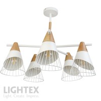 Полилей ABEL 5xE27 бял 680x525mm Lightex