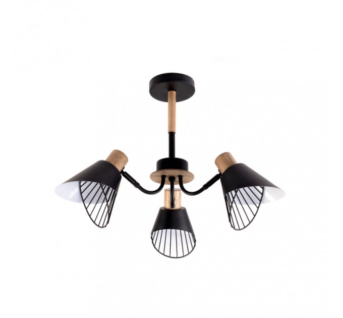 Полилей BRUNO 3xE14 черен 605x420mm Lightex