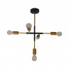Полилей CARLOS 5xE27 черен 605x420mm Lightex