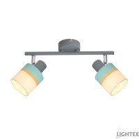Спот NATALIA 2xE14 сиво + пъстро 250x170x120mm Lightex