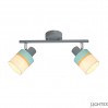 Спот NATALIA 2xE14 сиво + пъстро 250x170x120mm Lightex