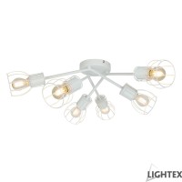 Полилей LORENA 6xE14 бял 650x190mm Lightex