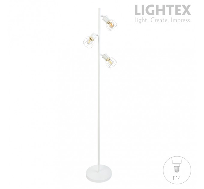 Лампион LORENA 3xE14 бял 340x230x1520mm Lightex