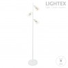 Лампион LORENA 3xE14 бял 340x230x1520mm Lightex
