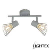 Спот SILVIA 2xE14 сив 250x80x175mm Lightex