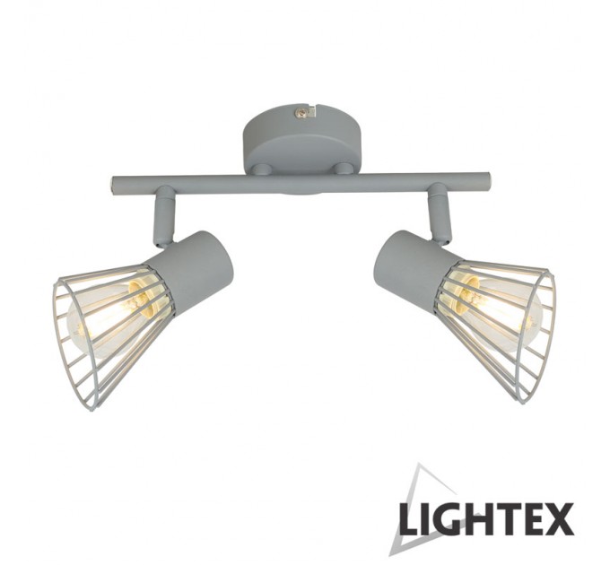Спот SILVIA 2xE14 сив 250x80x175mm Lightex