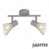 Спот SILVIA 2xE14 сив 250x80x175mm Lightex