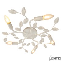 Полилей ISABEL 5xE14 бяло + злато 530x85mm Lightex