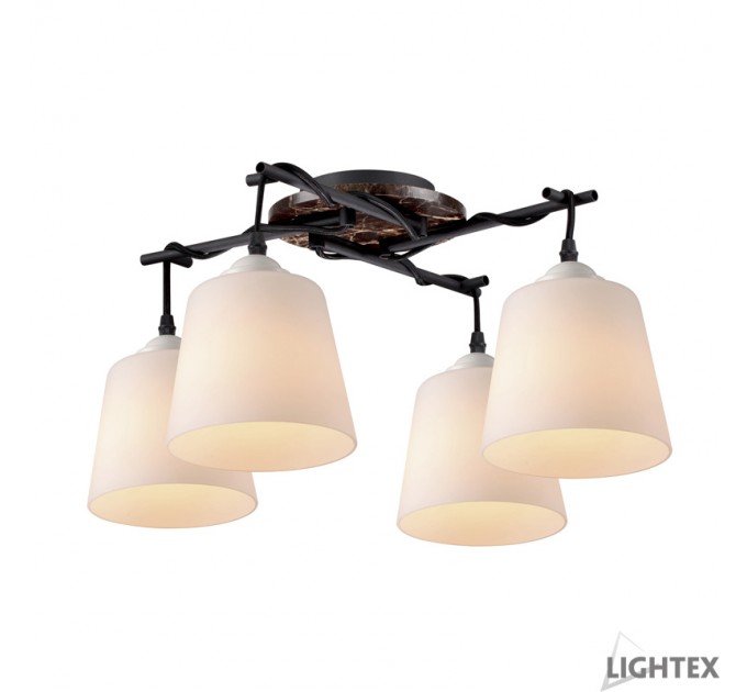 Полилей AIDA 4xE27 черен 400x400x255mm Lightex