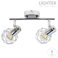 Спот ELEA 2xE14 хром Lightex