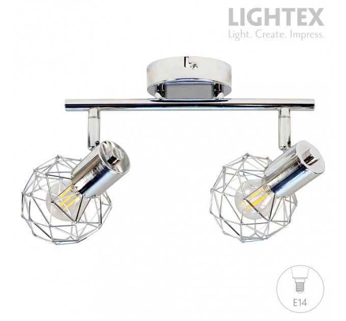 Спот ELEA 2xE14 хром Lightex