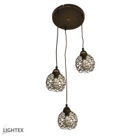 Полилей MARINA 3хЕ14 черен антик Lightex
