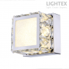 LED Аплик ALICE 8W 4000K 420lm 120x120mm стомана+кристал Lightex