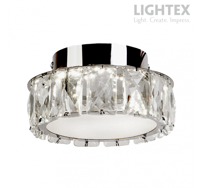 LED Аплик ALICE 10W 4000K 585lm Ø150mm стомана+кристал Lightex