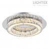 LED полилей ALICE 20W 4000K 1300lm Ø500mm стомана+кристал Lightex