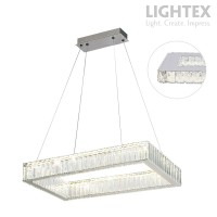 LED полилей ALICE 32W 4000K 2080lm 700x300mm стомана+кристал Lightex