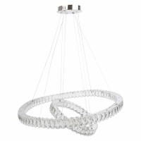 LED полилей ALANA 60W 4000K 3900 lm 800x400mm стомана+кристал Lightex