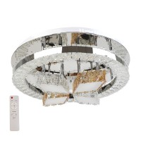 LED полилей OMAN 53W 3000K-4500K-6500K 4770lm 220V с Bluetooth,USB порт и дистанционно управление хром Ø500 Lightex