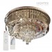 LED полилей DAMASK 4xE14+50W LED 3000K-4500K-6500K 4500lm 220V с Bluetooth,USB порт и дистанционно управление хром Ø500 Lightex