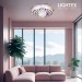 LED полилей DAMASK 4xE14+50W LED 3000K-4500K-6500K 4500lm 220V с Bluetooth,USB порт и дистанционно управление хром Ø500 Lightex