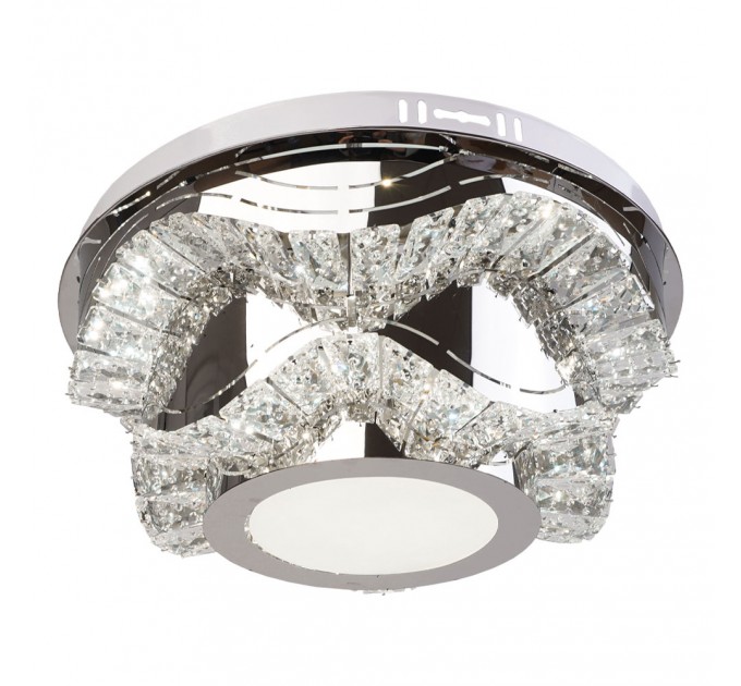 LED полилей ASMARA 48W 3000K-4500K-6500K 4320lm 220V  с Bluetooth,Usb порт и дистанционно управление хром Ø400 Lightex