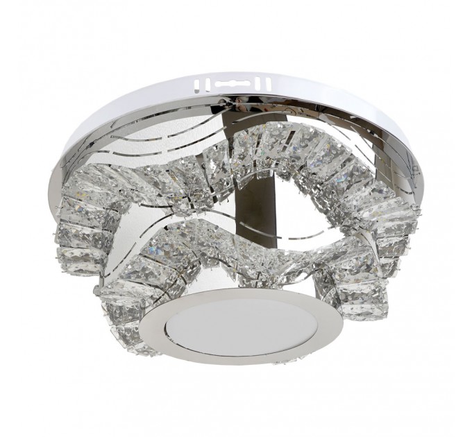 LED полилей ASMARA 48W 3000K-4500K-6500K 4320lm 220V  с Bluetooth,Usb порт и дистанционно управление хром Ø400 Lightex