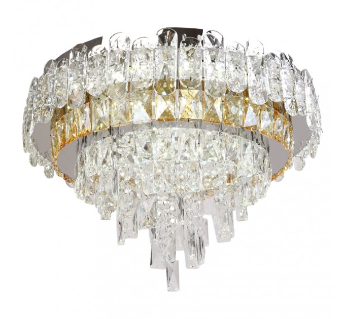 LED полилей ELADA 4xE14+55W LED 3000K-4500K-6500K 4950lm 220V с Bluetooth,Usb порт и дистанционно управление хром Ø500 Lightex