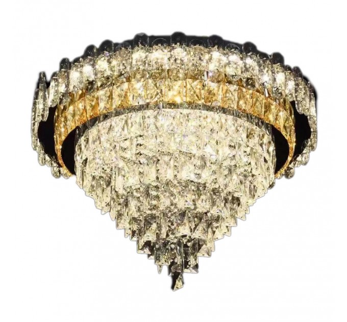 LED полилей ELADA 4xE14+55W LED 3000K-4500K-6500K 4950lm 220V с Bluetooth,Usb порт и дистанционно управление хром Ø500 Lightex