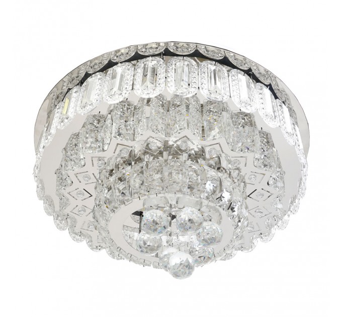 LED полилей DOHA 4xE14+55W LED 3000K-4500K-6500K 4950lm 220V с Bluetooth,Usb порт и дистанционно управление хром Ø500 Lightex