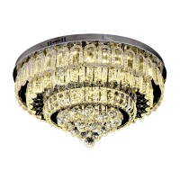 LED полилей DOHA 4xE14+55W LED 3000K-4500K-6500K 4950lm 220V с Bluetooth,Usb порт и дистанционно управление хром Ø500 Lightex