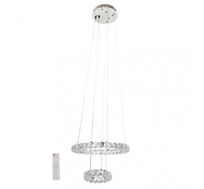 LED полилей ELENA 50W 3000K+4500K+6500K 4500lm 220V с дистанционно управление хром Ø400+Ø180 H1000 Lightex